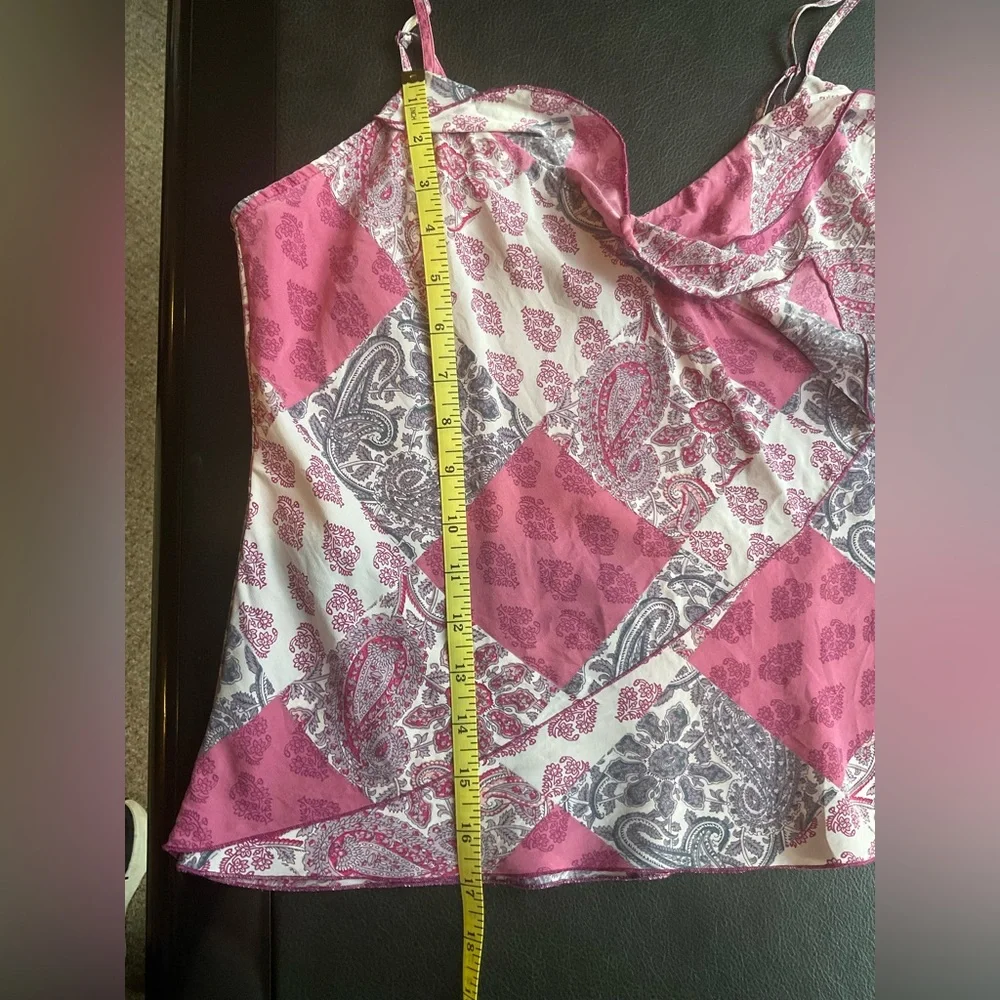 GAP Body Women's Size SP Purple and Pink Paisley 100% Silk Lingerie Set - Picture 12 of 16